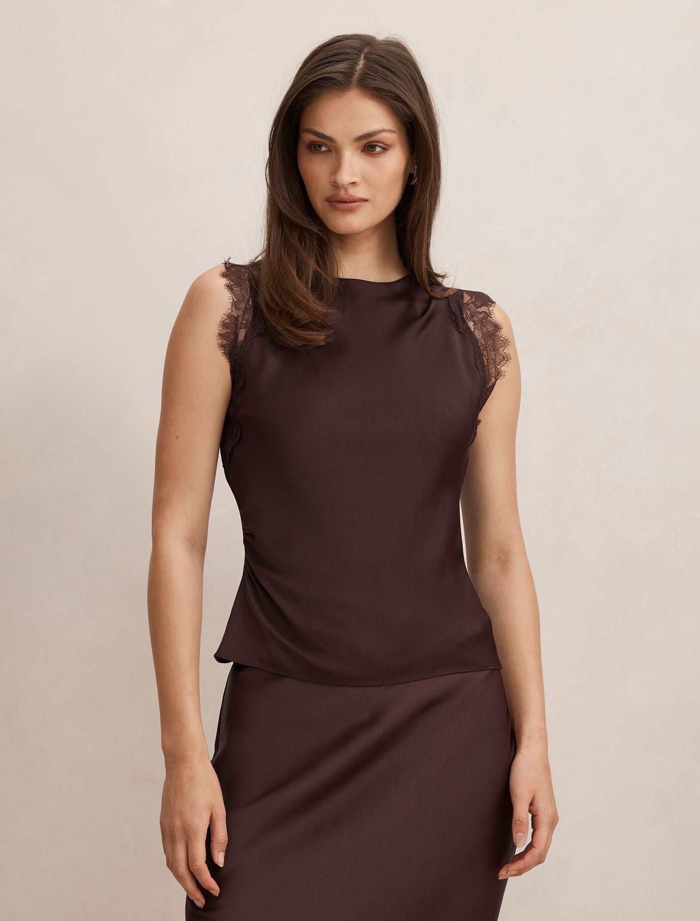brown dress tops Enola Lace Top in - Size 0 to 12 BABE25 long line style open Size:40W X 30L DVIDS - News -