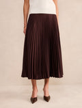 Ester Satin Pleated Skirt