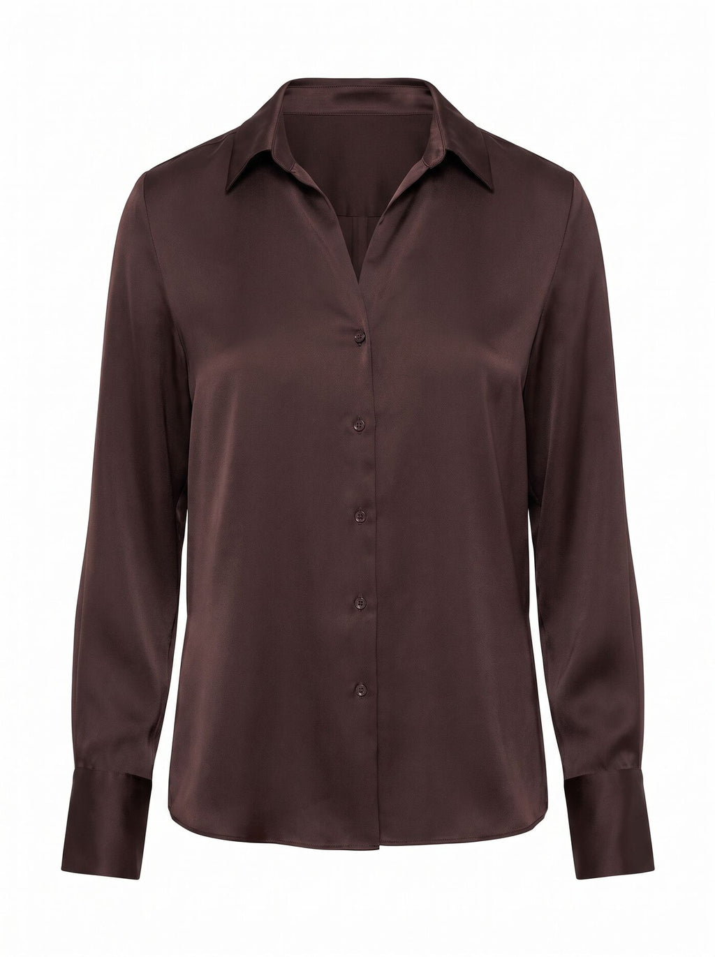 Harvey Notched Neck Satin Shirt