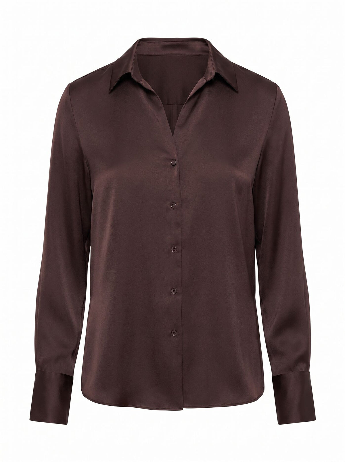 Harvey Notched Neck Satin Shirt