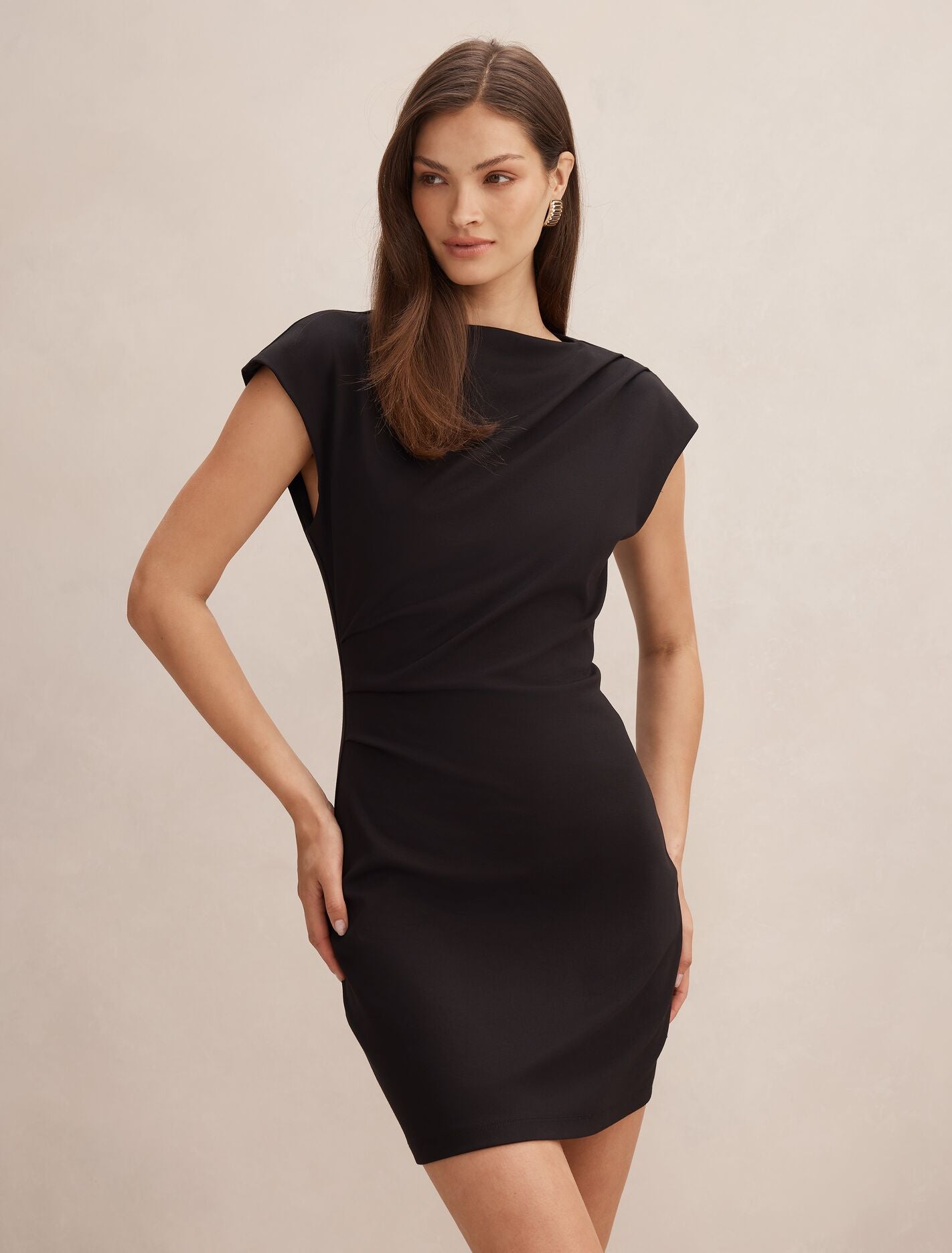 Carly Sleeveless Tuck Mini Dress