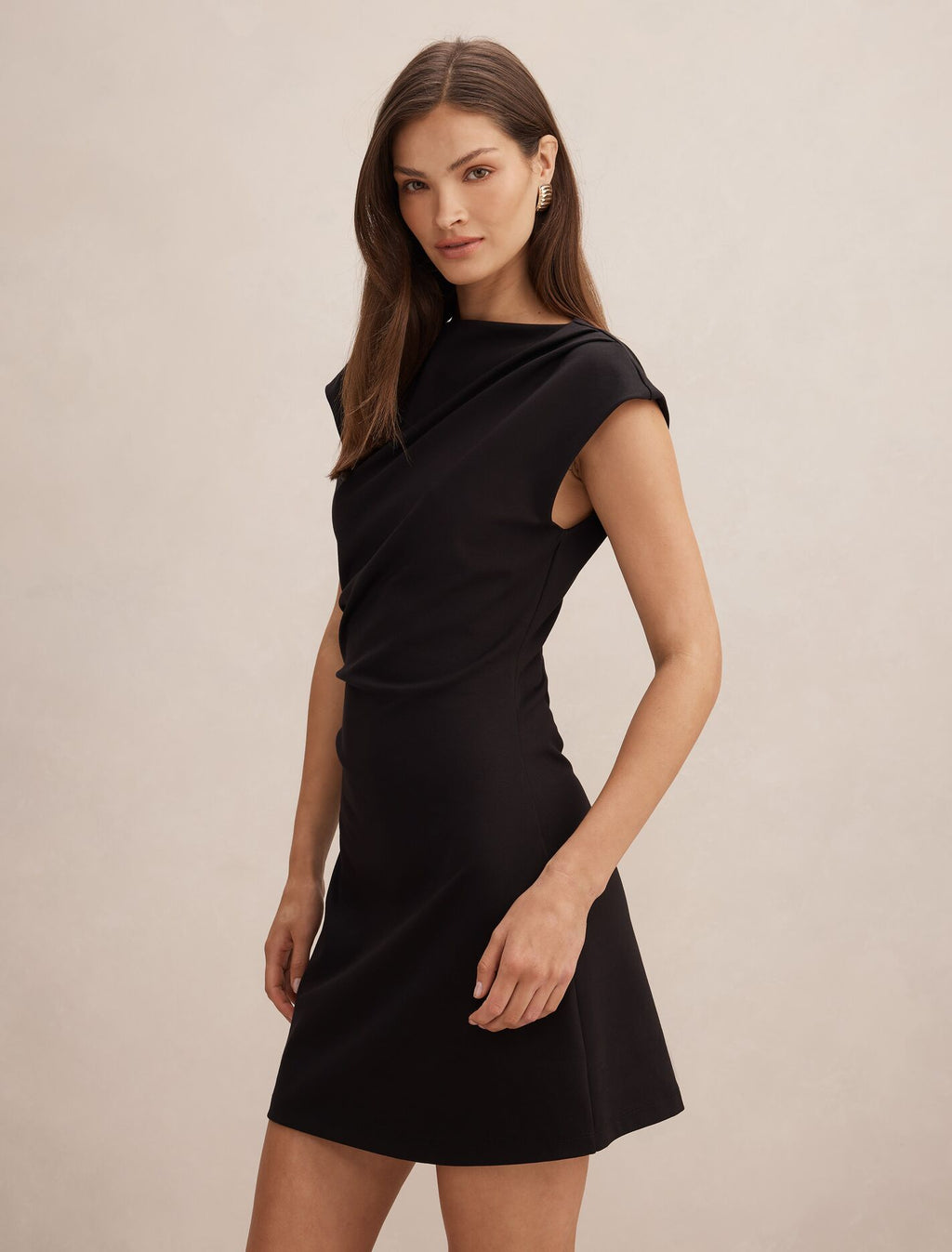 Carly Sleeveless Tuck Mini Dress