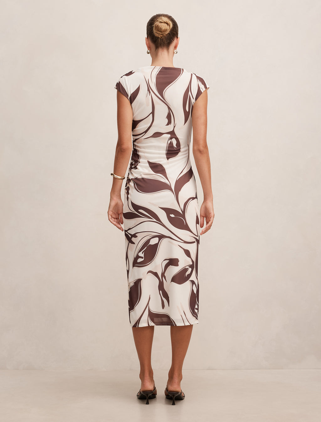 Emery Mesh Ruched Dress