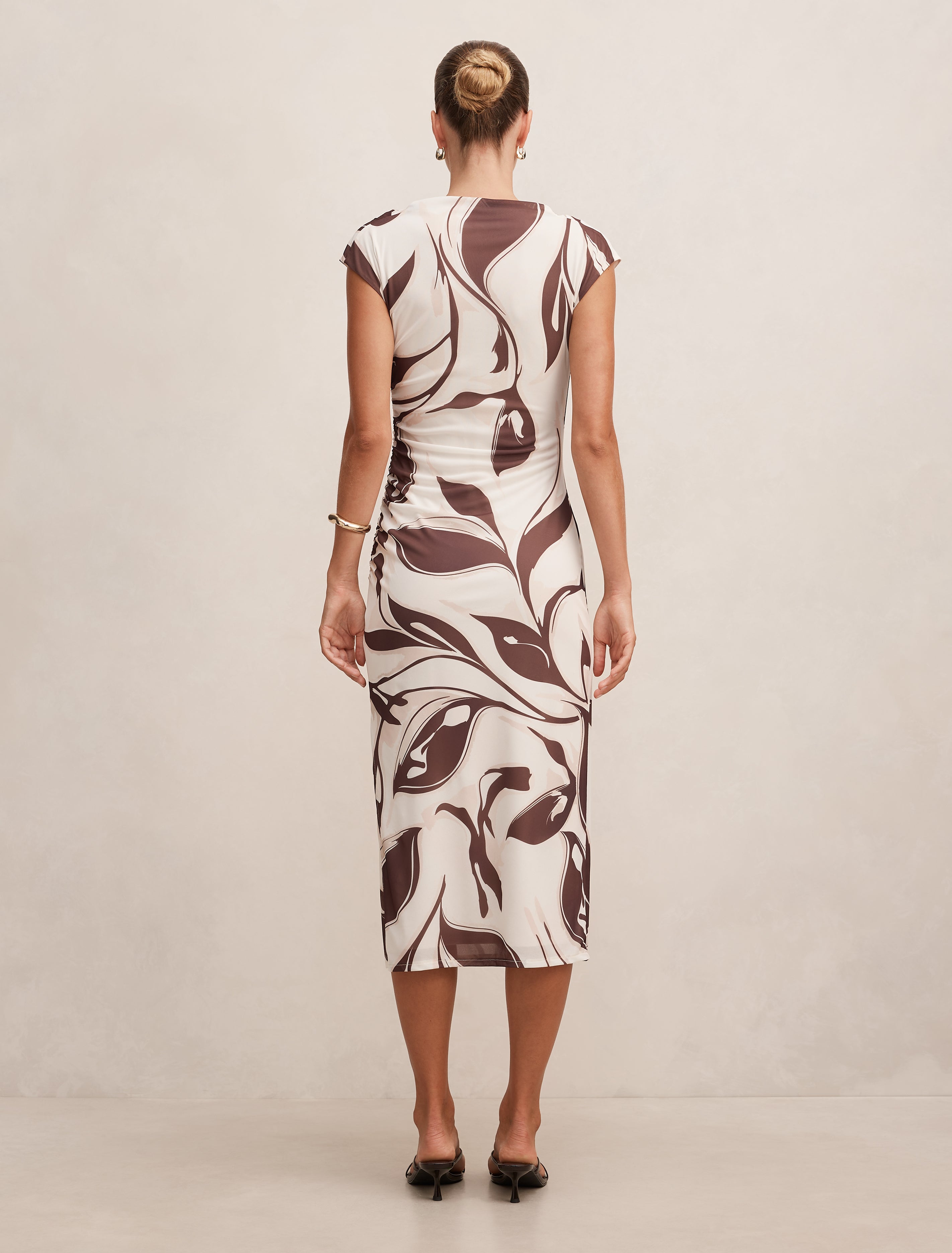 Emery Mesh Ruched Dress