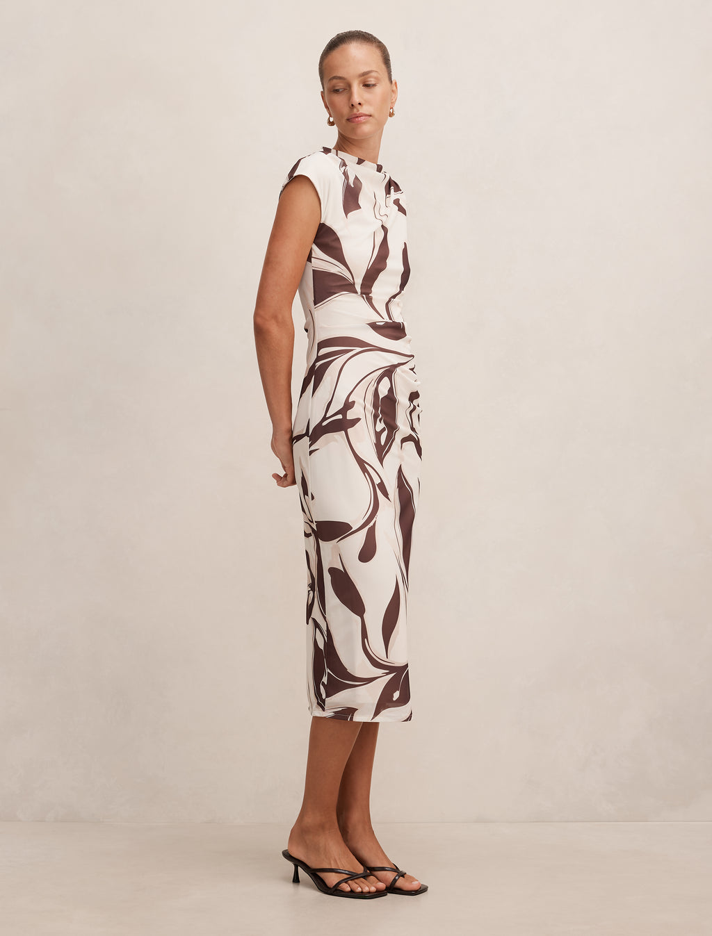 Emery Mesh Ruched Dress