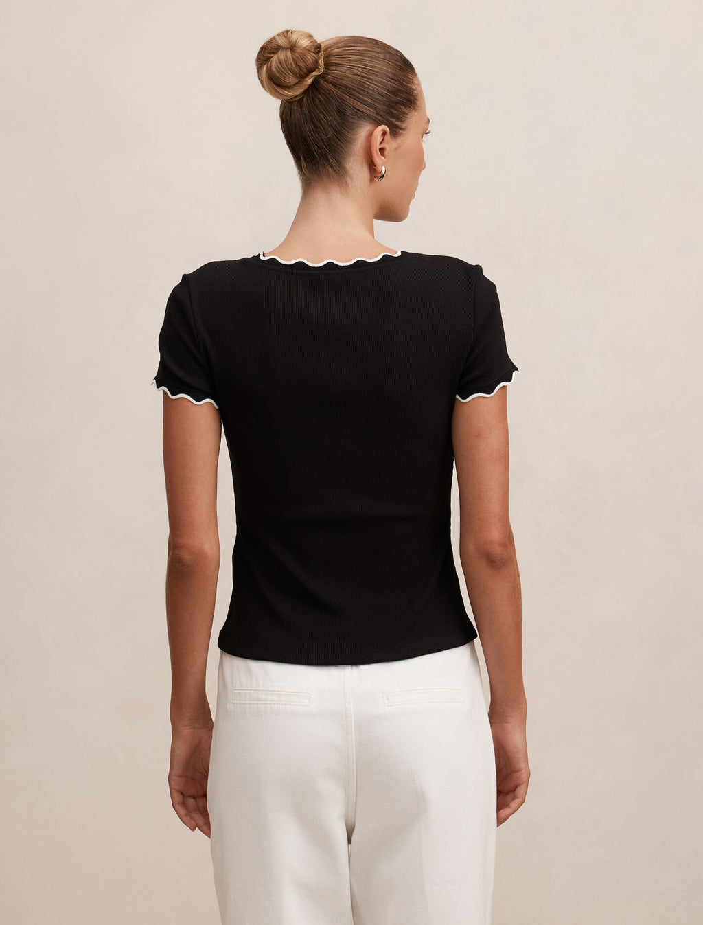Rebecca Scallop Trim Tee