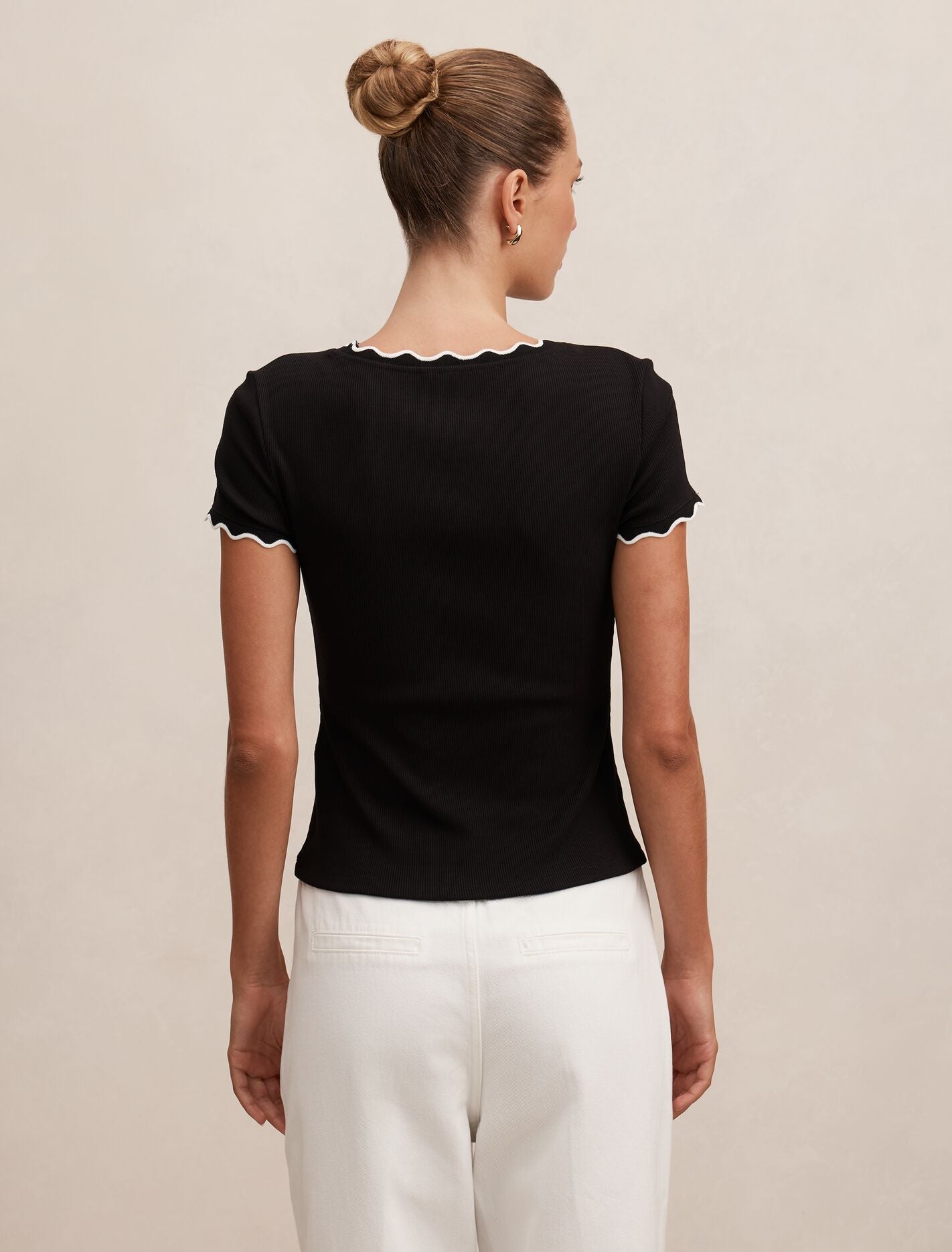 Rebecca Scallop Trim Tee