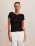 Rebecca Scallop Trim Tee