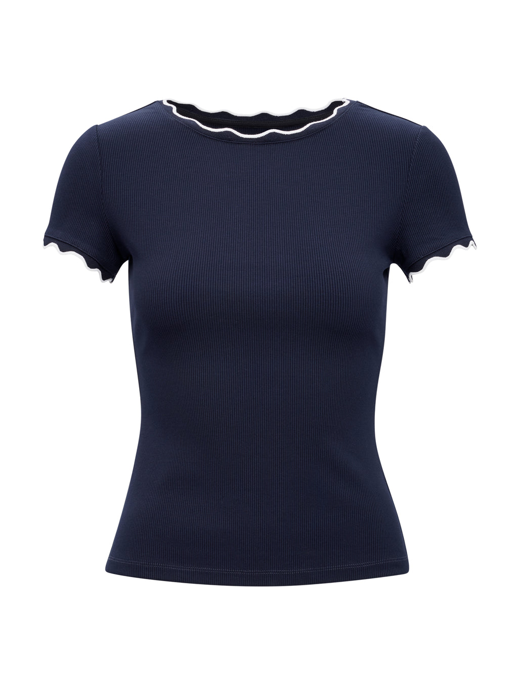 Rebecca Scallop Trim Tee