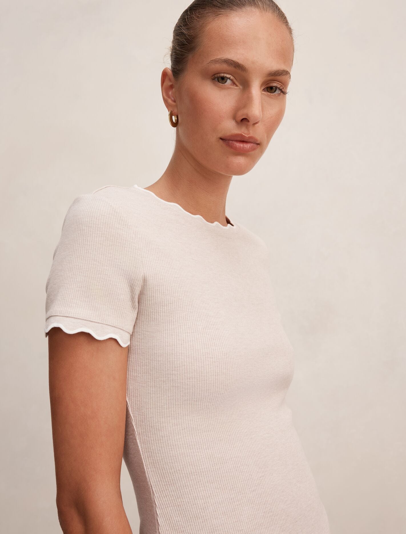 Rebecca Scallop Trim Tee