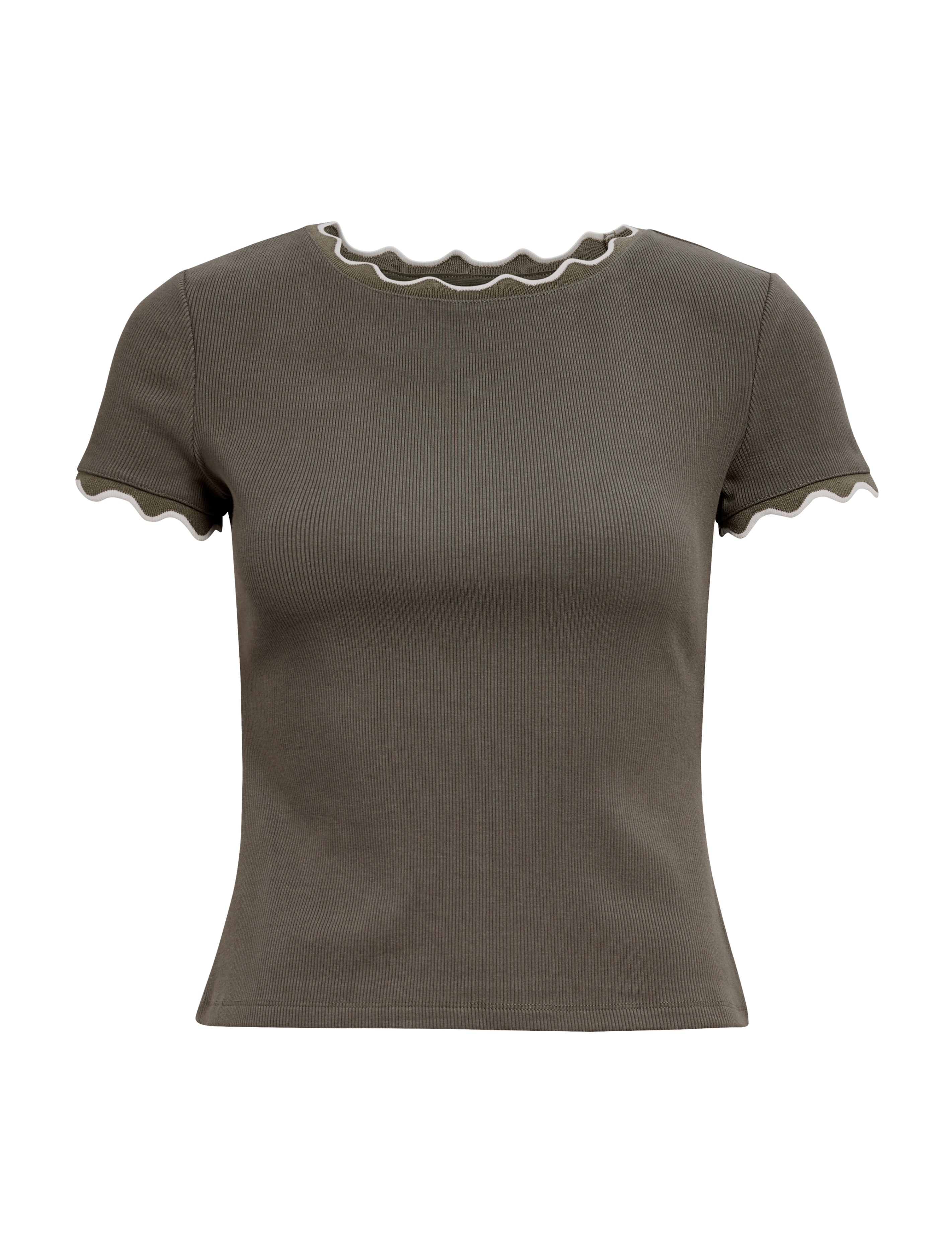 Rebecca Scallop Trim Tee