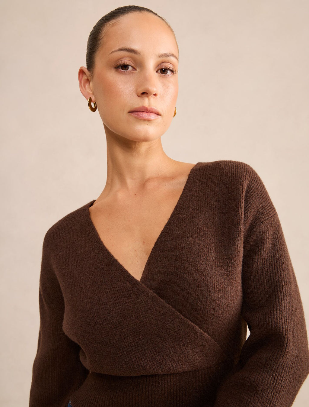 Sloane Petite Wrap Knit Sweater