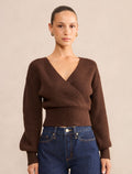 Sloane Petite Wrap Knit Sweater