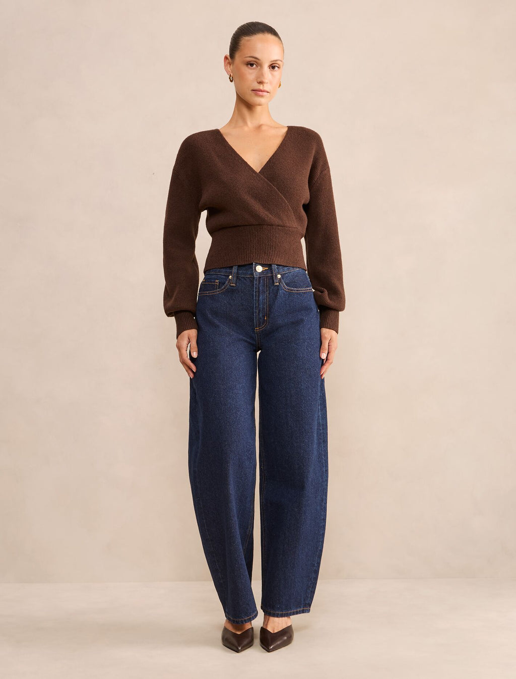 Sloane Petite Wrap Knit Sweater