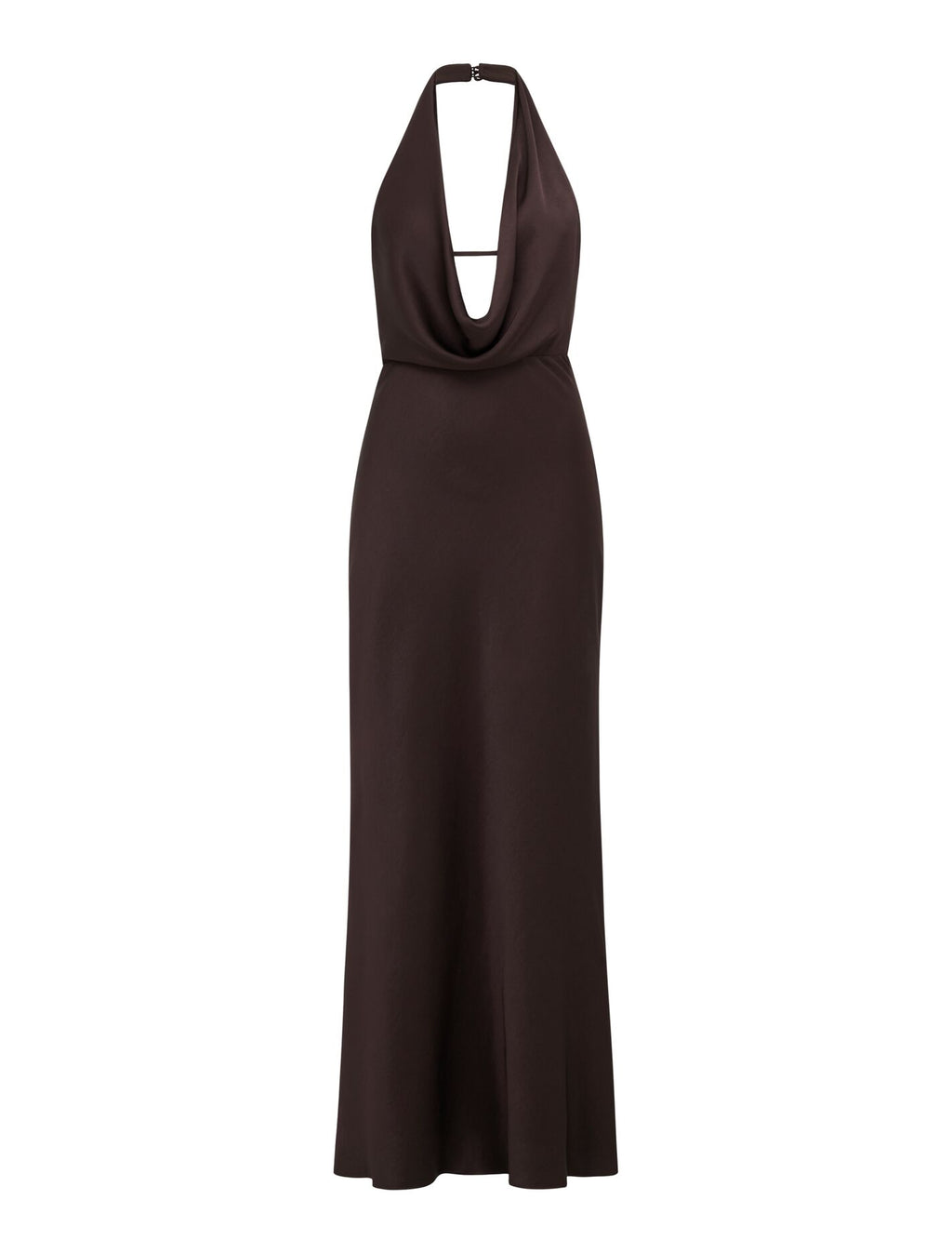 Becca Cowl Halter Satin Gown
