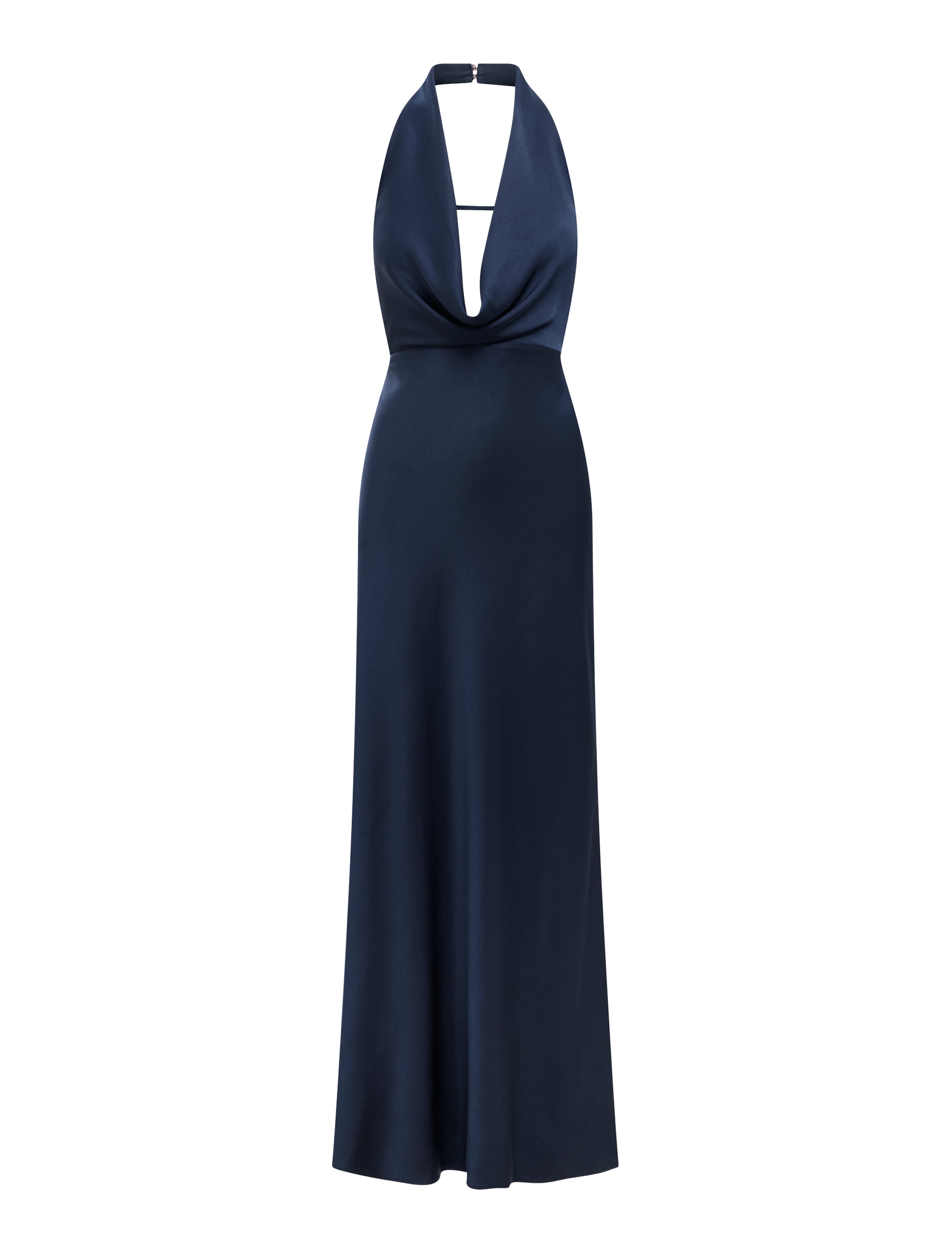Becca Cowl Halter Satin Gown