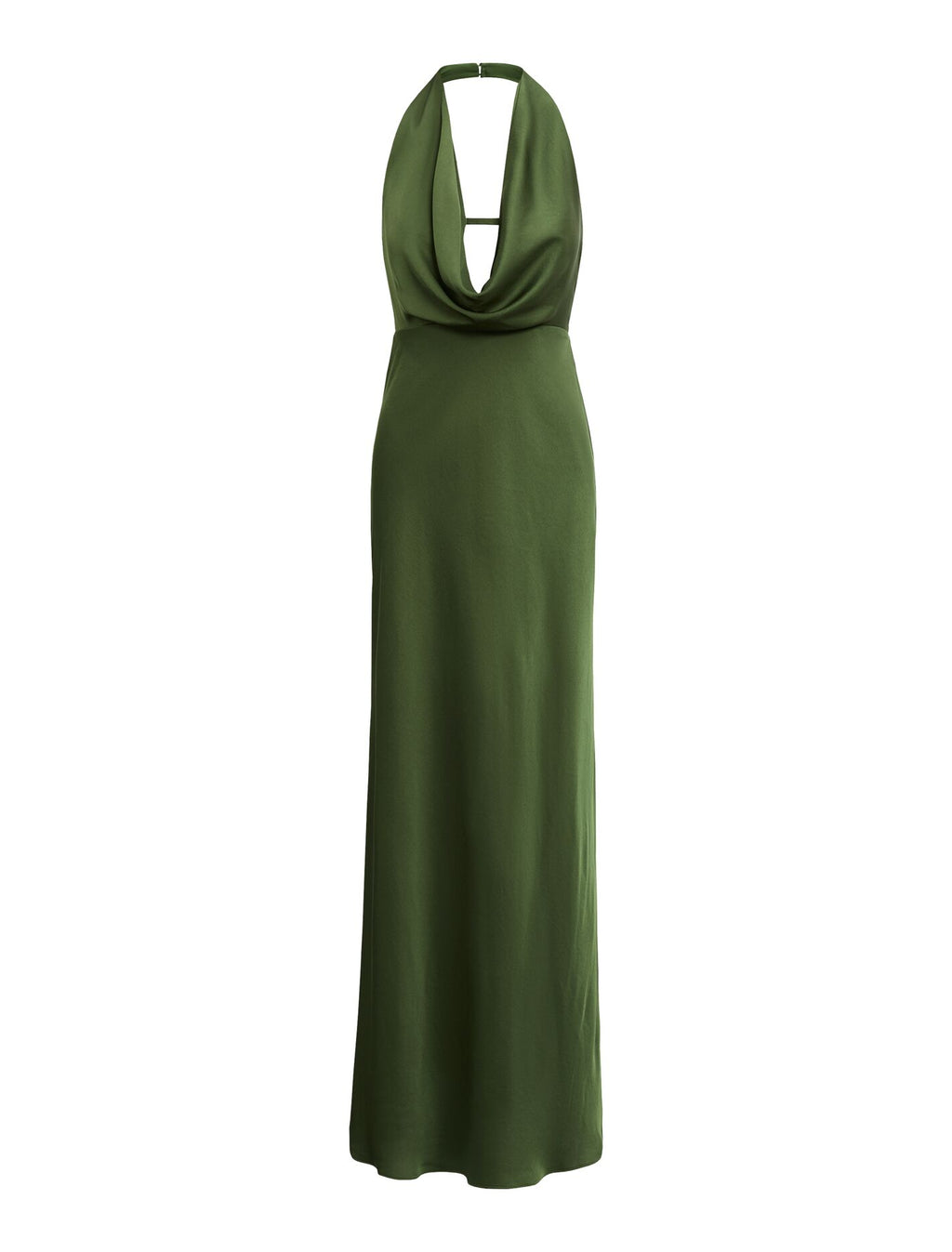 Becca Cowl Halter Satin Gown