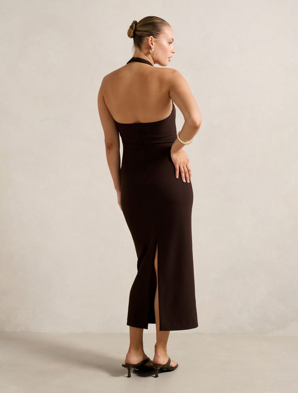 Georgie Halter Ruched Bodycon Dress