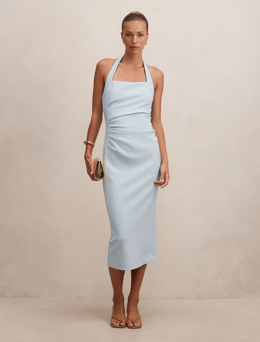 Georgie Halter Ruched Bodycon