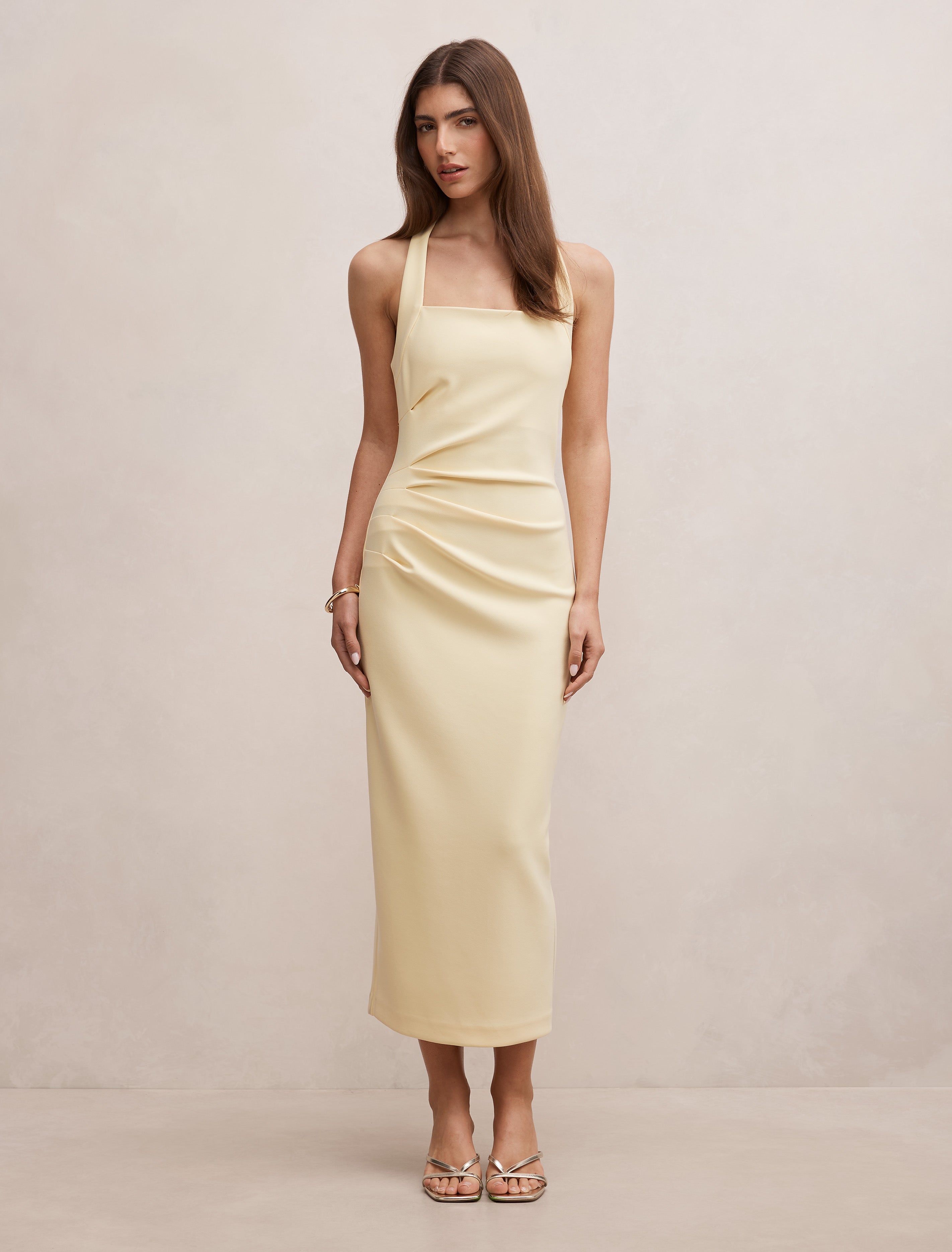 Georgie Halter Ruched Yellow – Ever New USA
