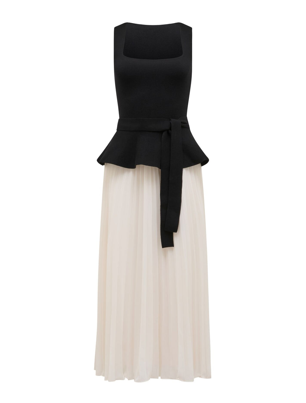 Peony Pleat Mixed Dress