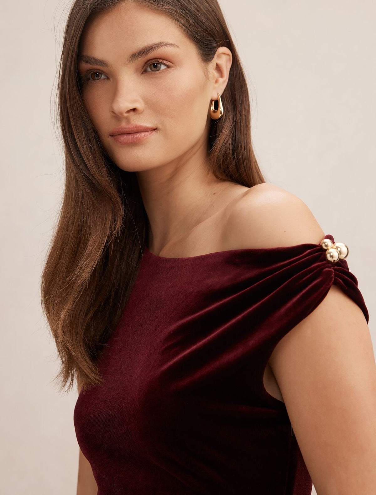 Winslet Off Shoulder Velvet Gown
