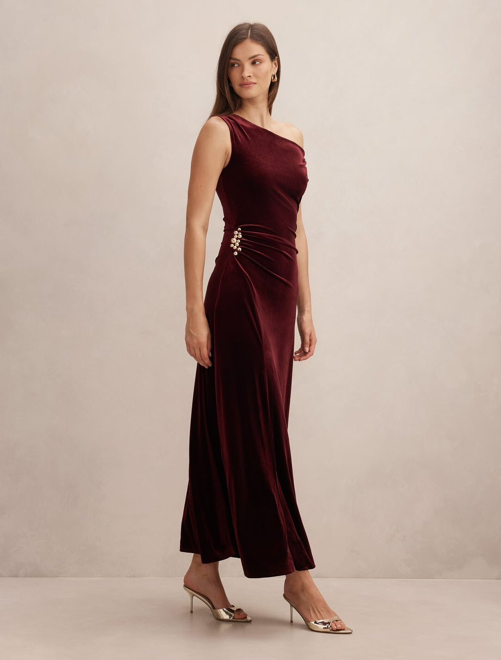 Winslet Off Shoulder Velvet Gown
