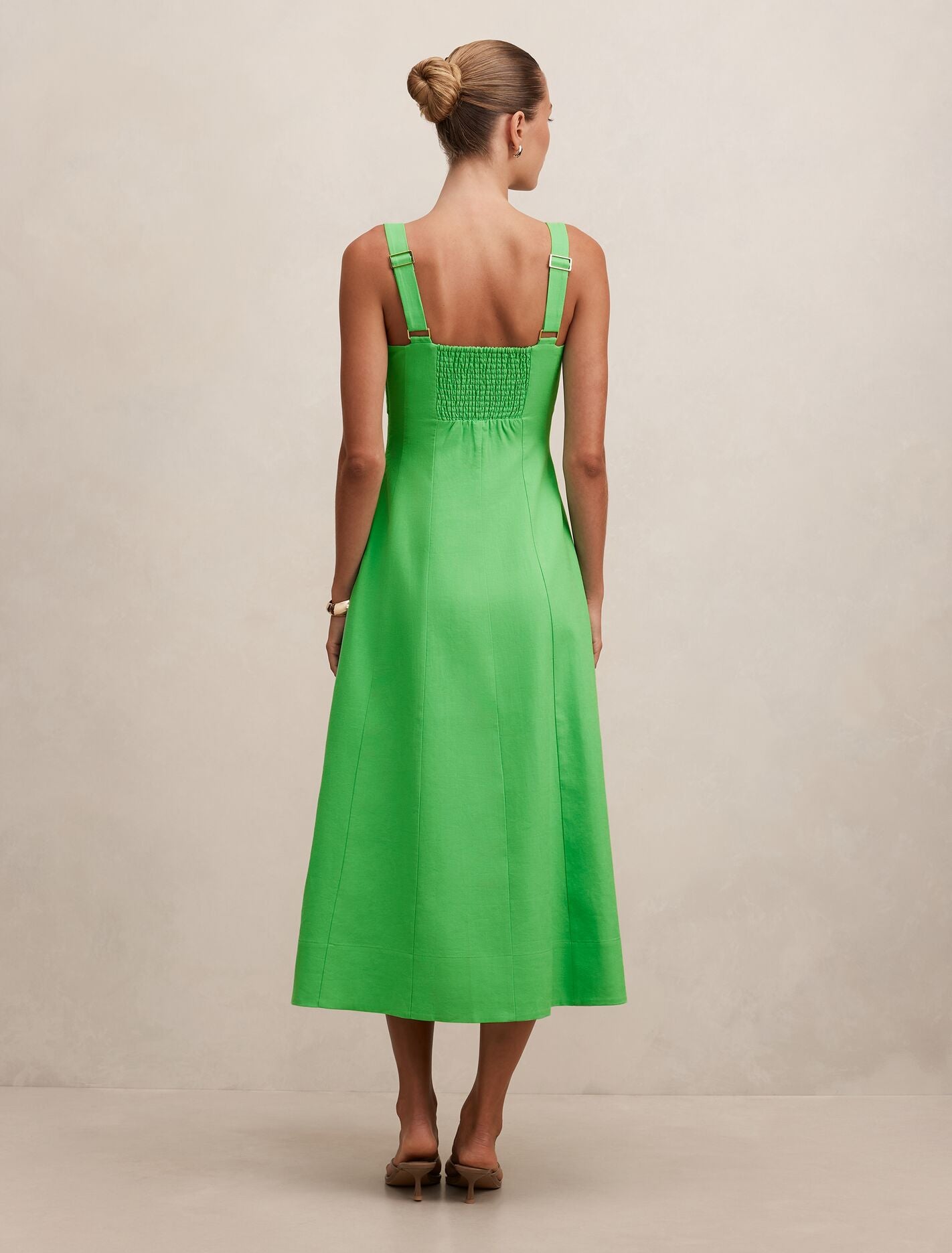 Kara Tie Front Linen Midi Dress – Ever New USA