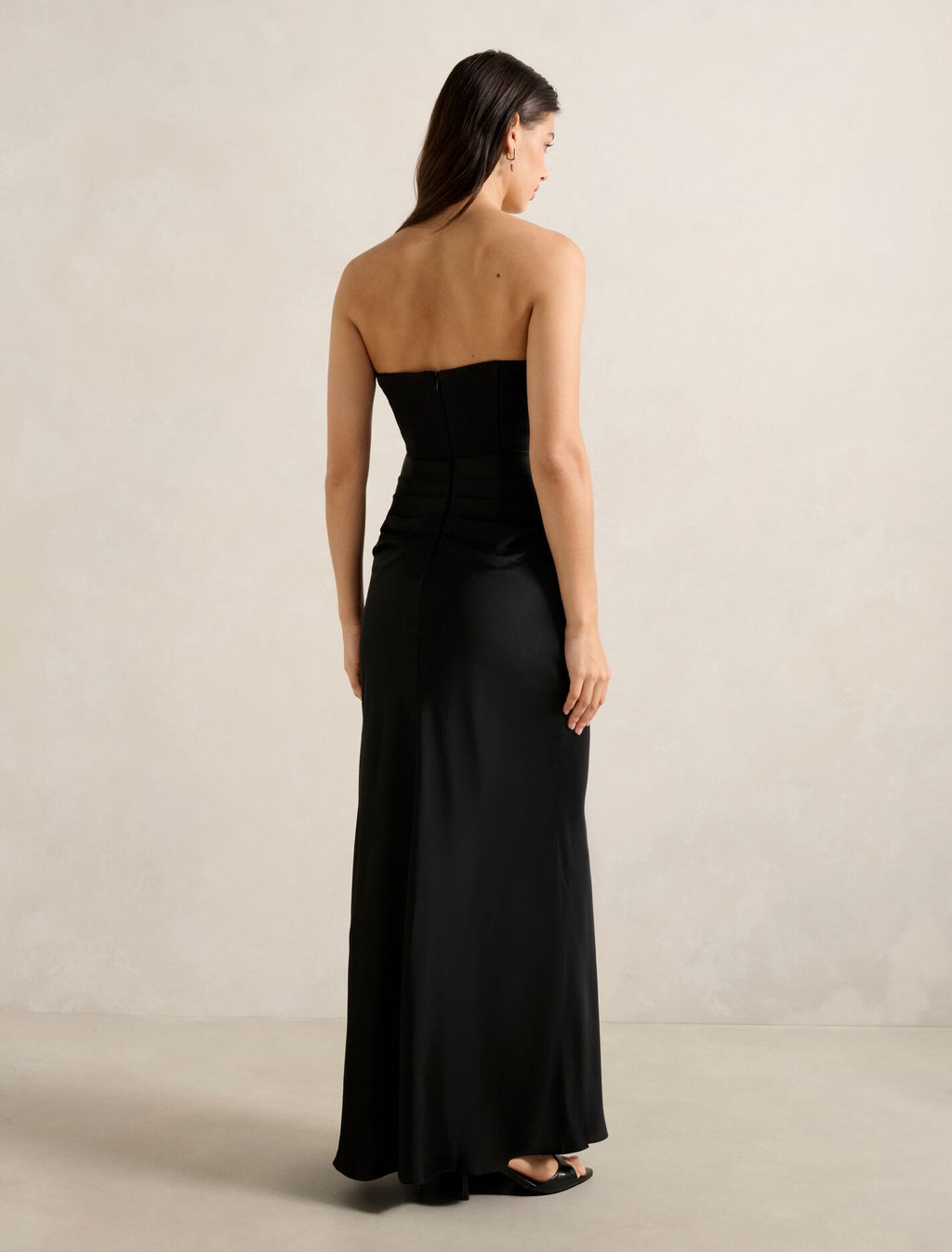 Isra Drape Strapless Maxi Dress