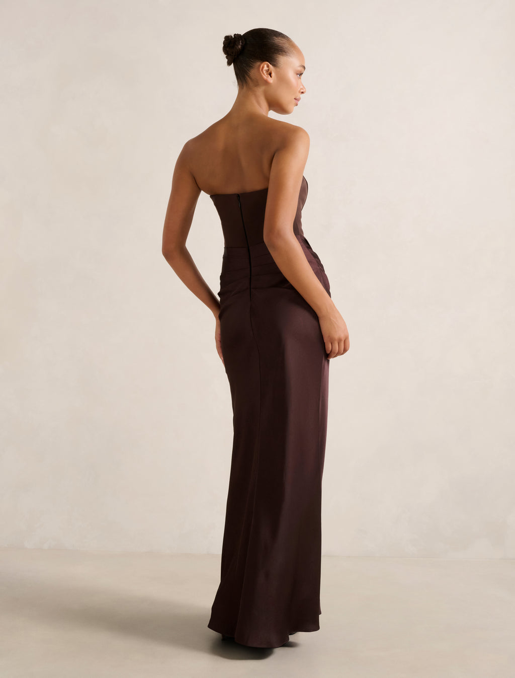 Isra Drape Strapless Maxi Dress
