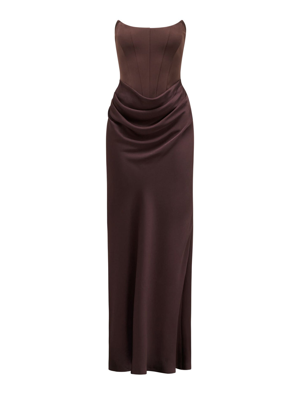 Isra Drape Strapless Maxi Dress
