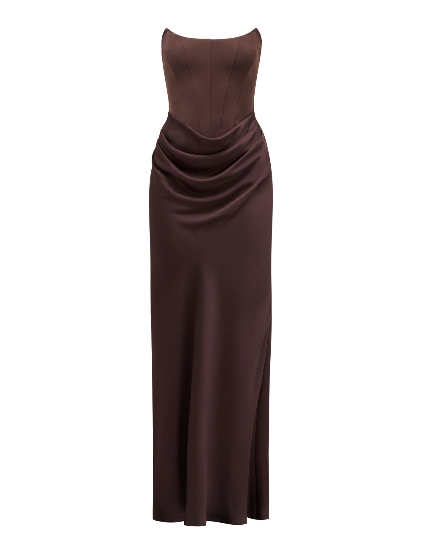 Isra Drape Strapless Maxi Dress