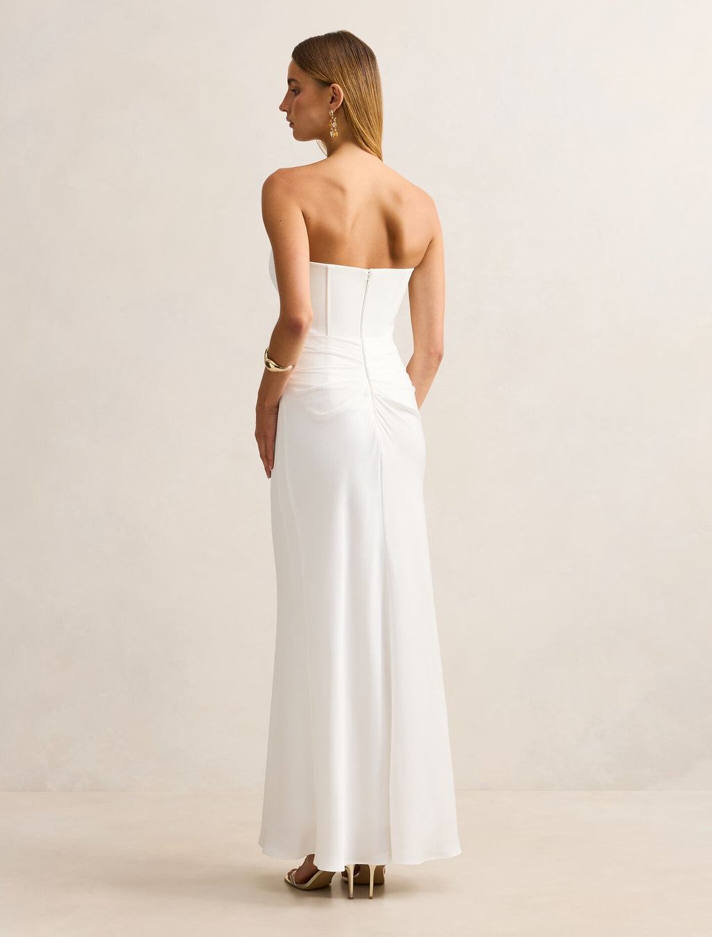 Isra Drape Strapless Maxi