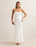 Isra Drape Strapless Maxi