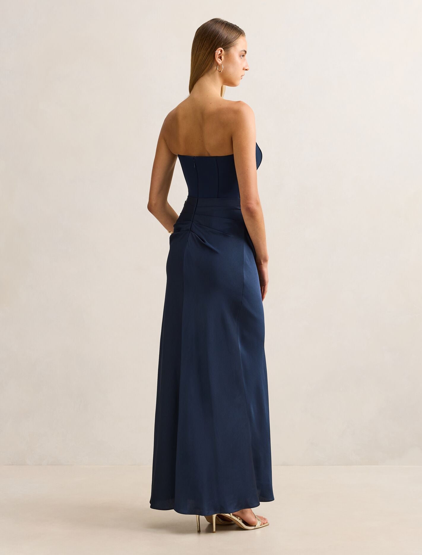 Isra Drape Strapless Maxi