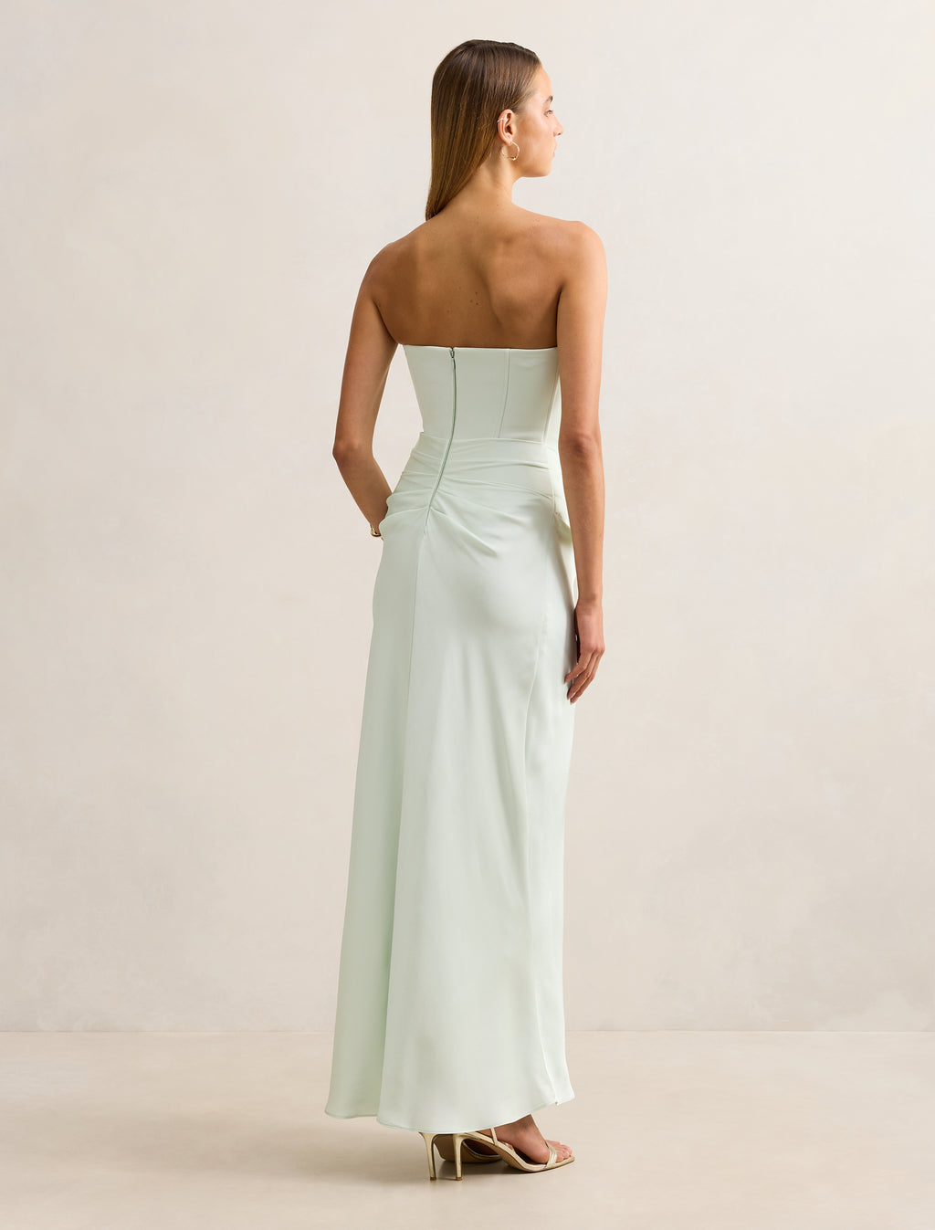 Isra Drape Strapless Maxi Dress
