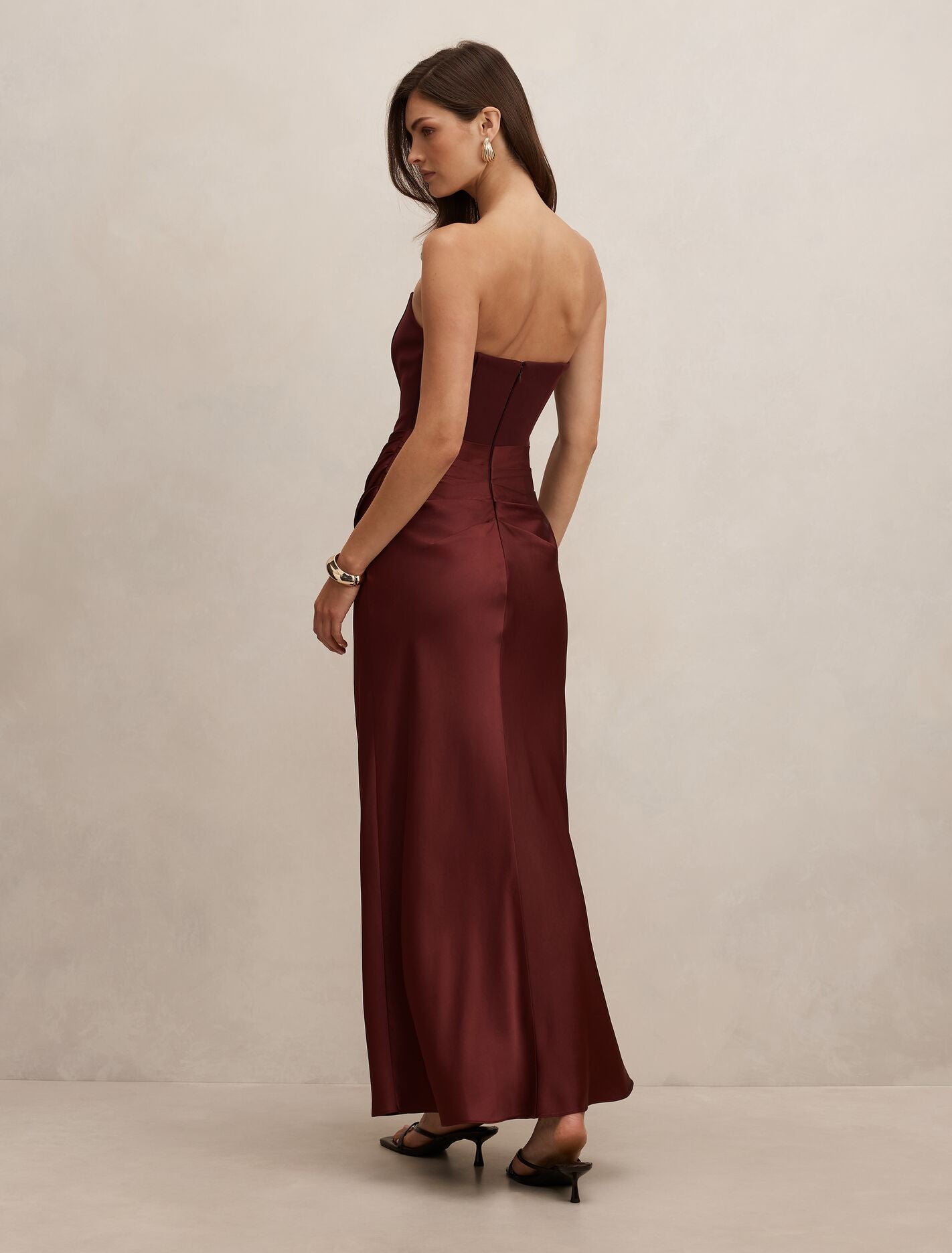 Isra Drape Strapless Maxi Dress