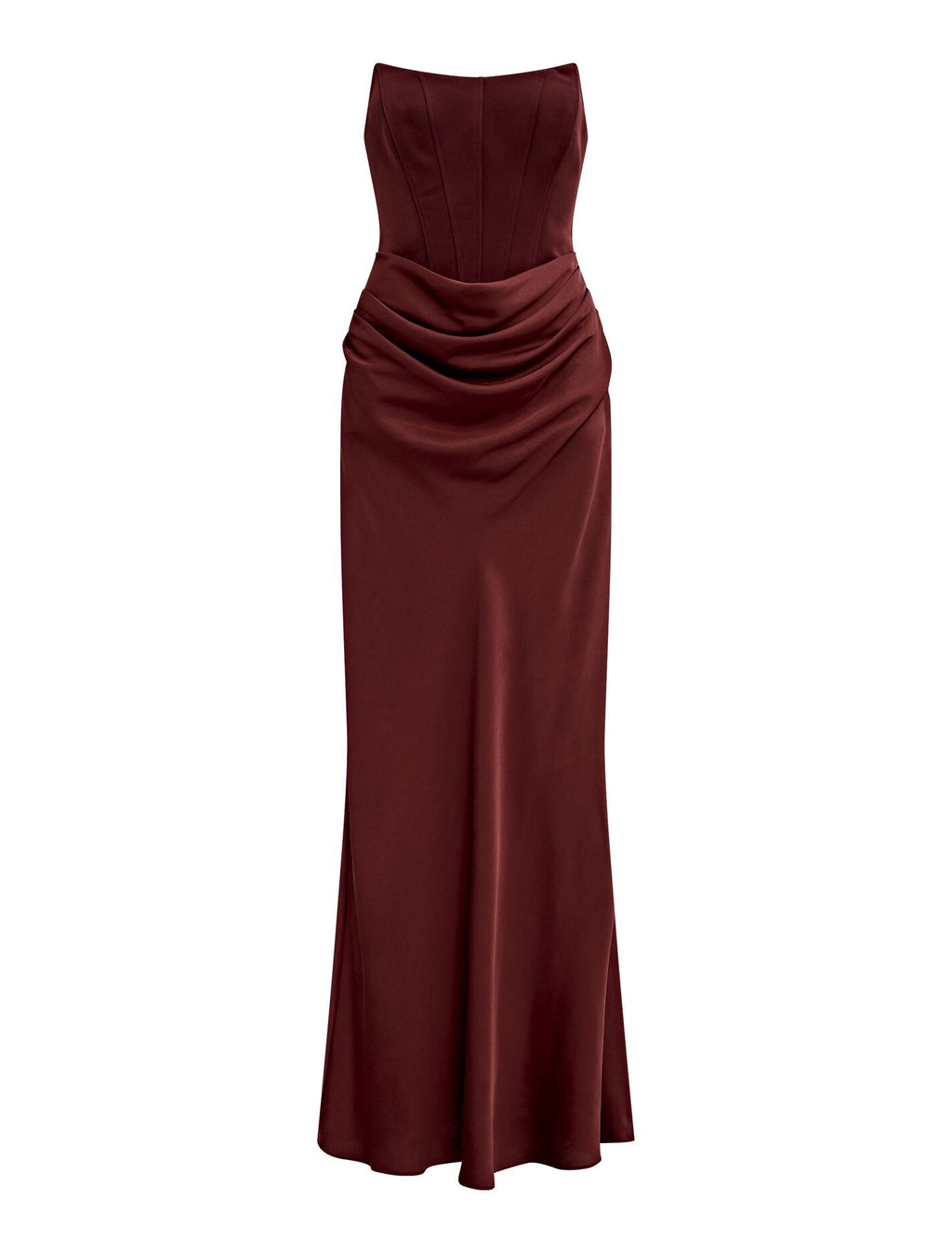 Isra Drape Strapless Maxi Dress