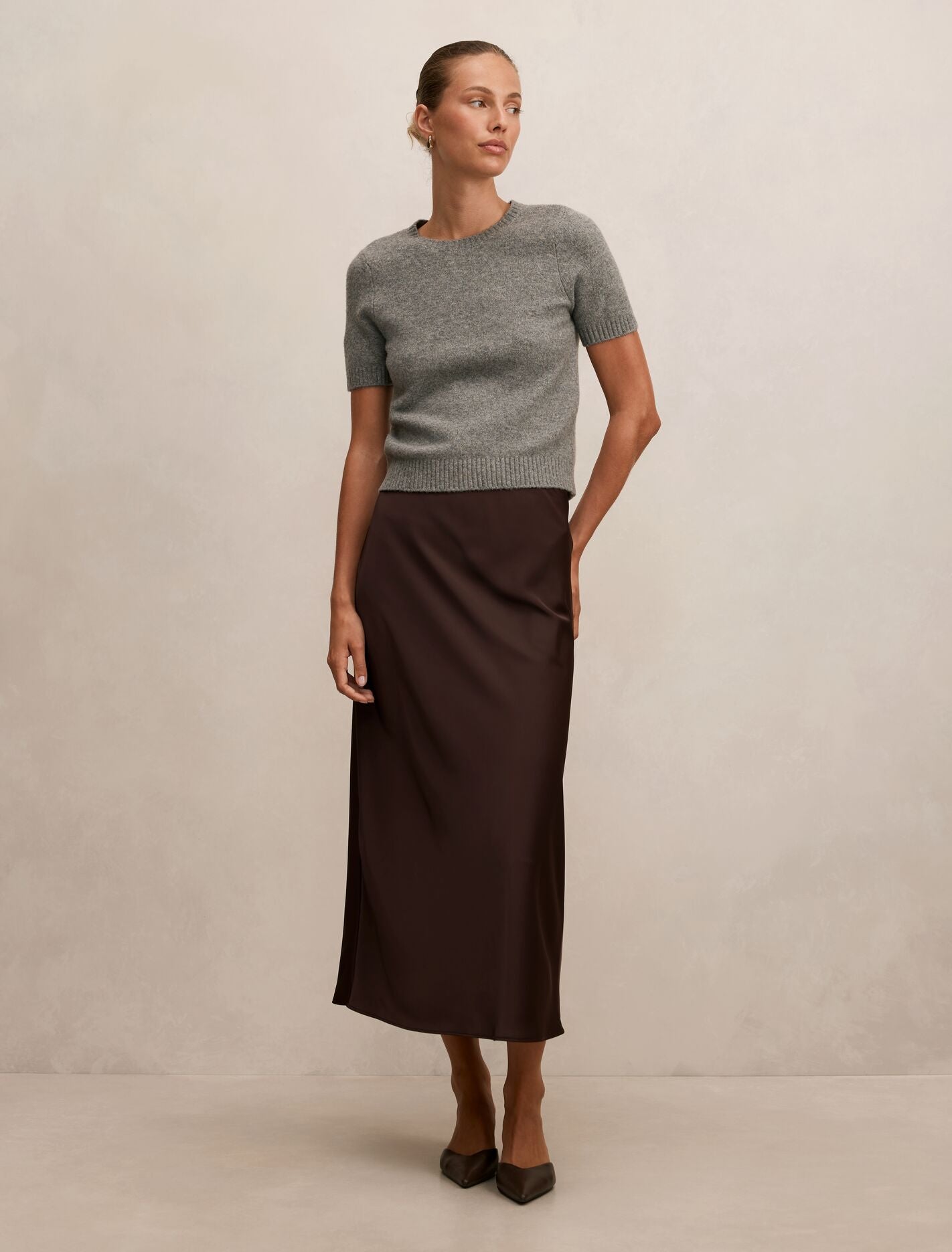 Sally Satin Slip Skirt