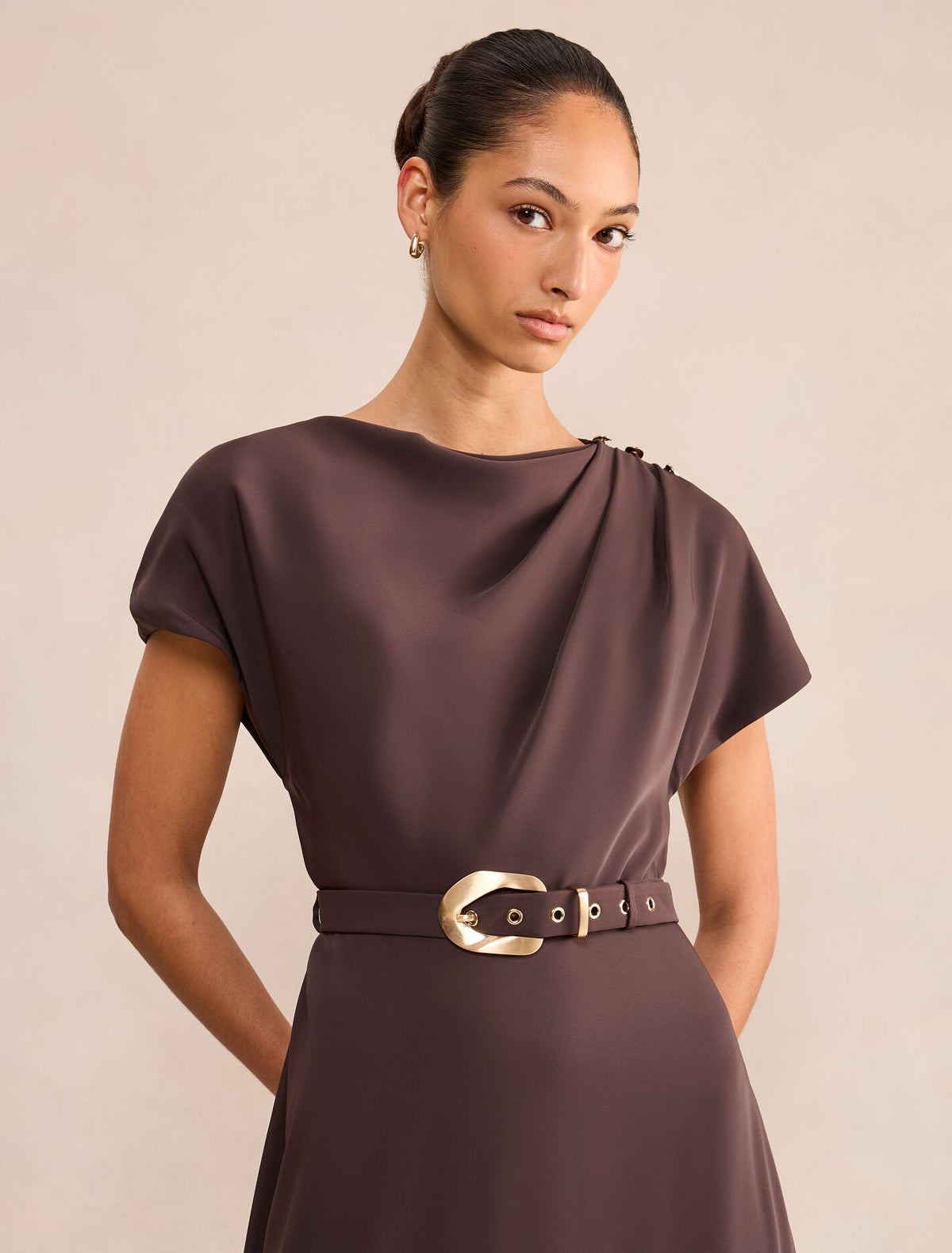 Kylee Button Neck Dress