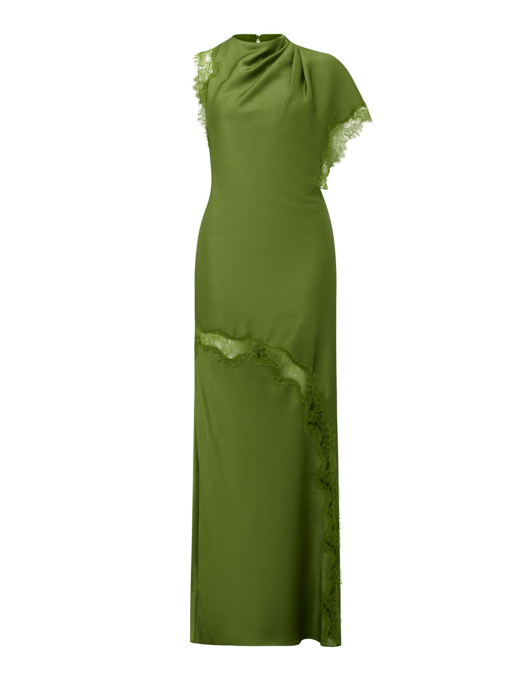 Kody Satin Lace Asymmetric Dress