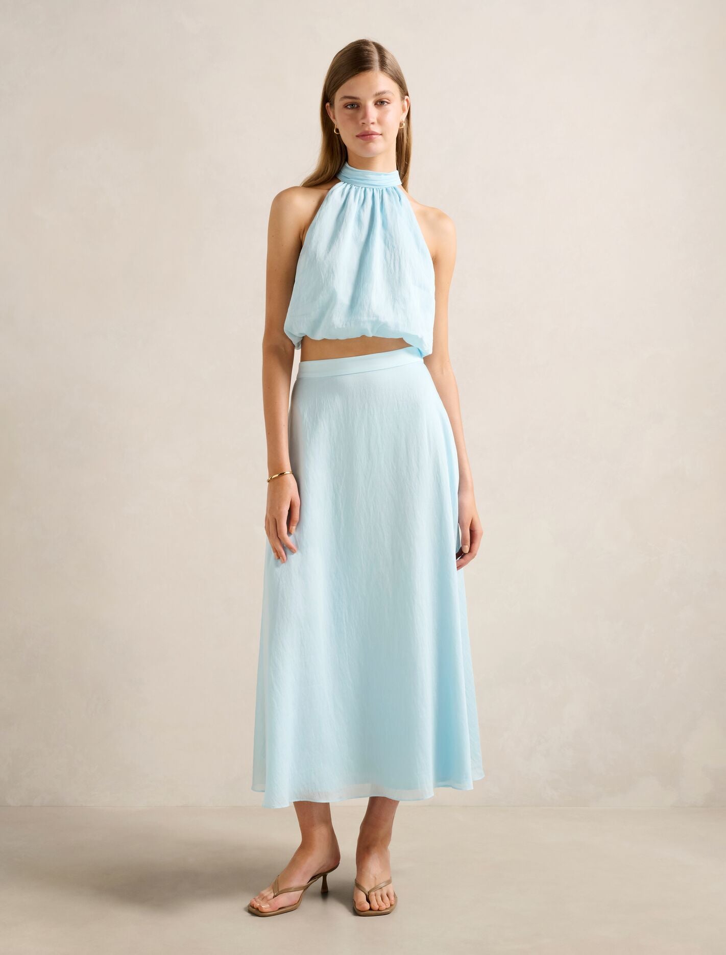 Maisie Circle Midi Skirt in Blue - Size 0 to 12