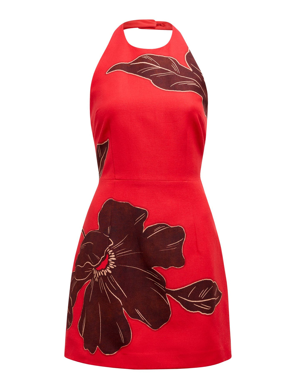 Corinna Printed Linen Halter Mini