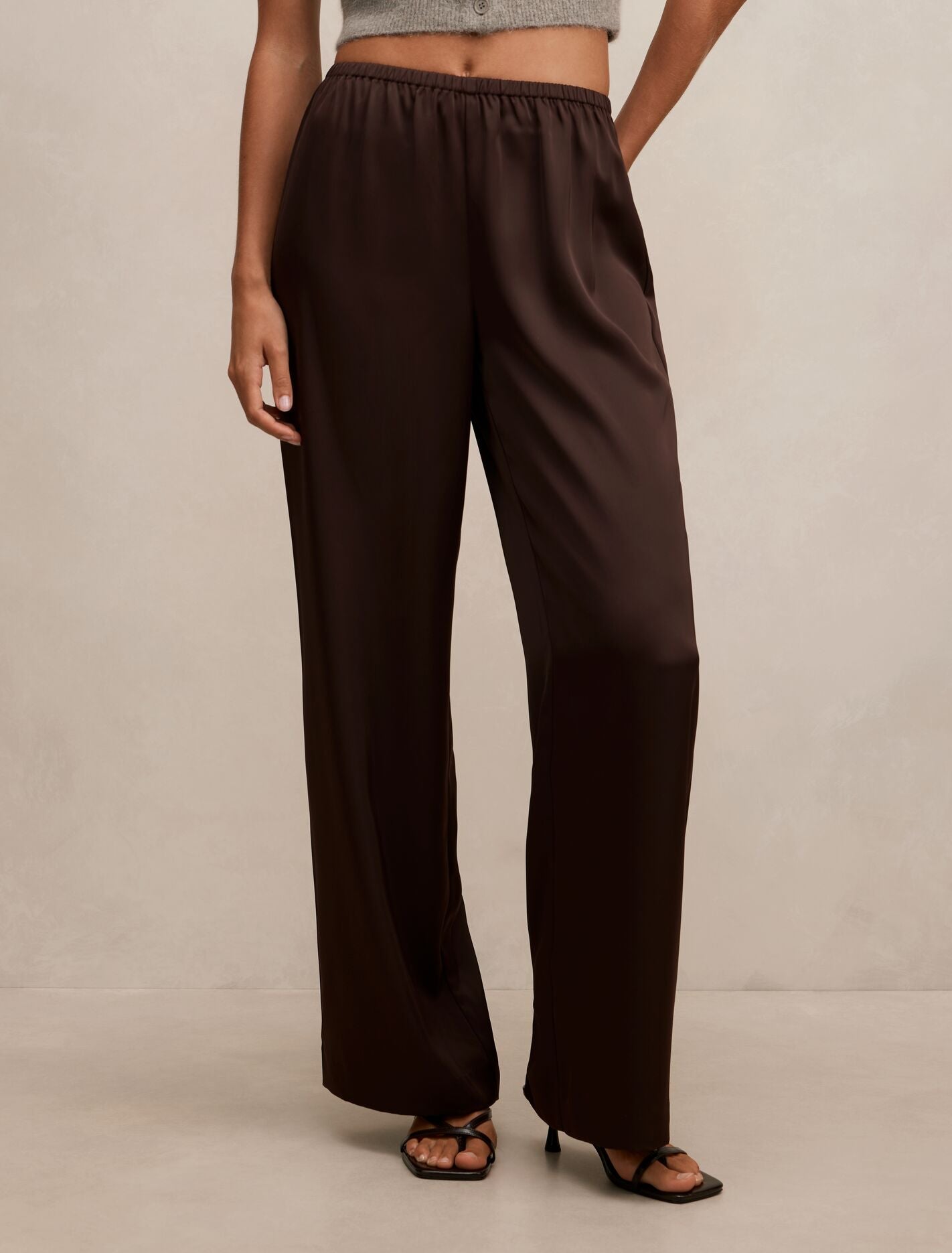 Sara Satin Wide Leg Pant