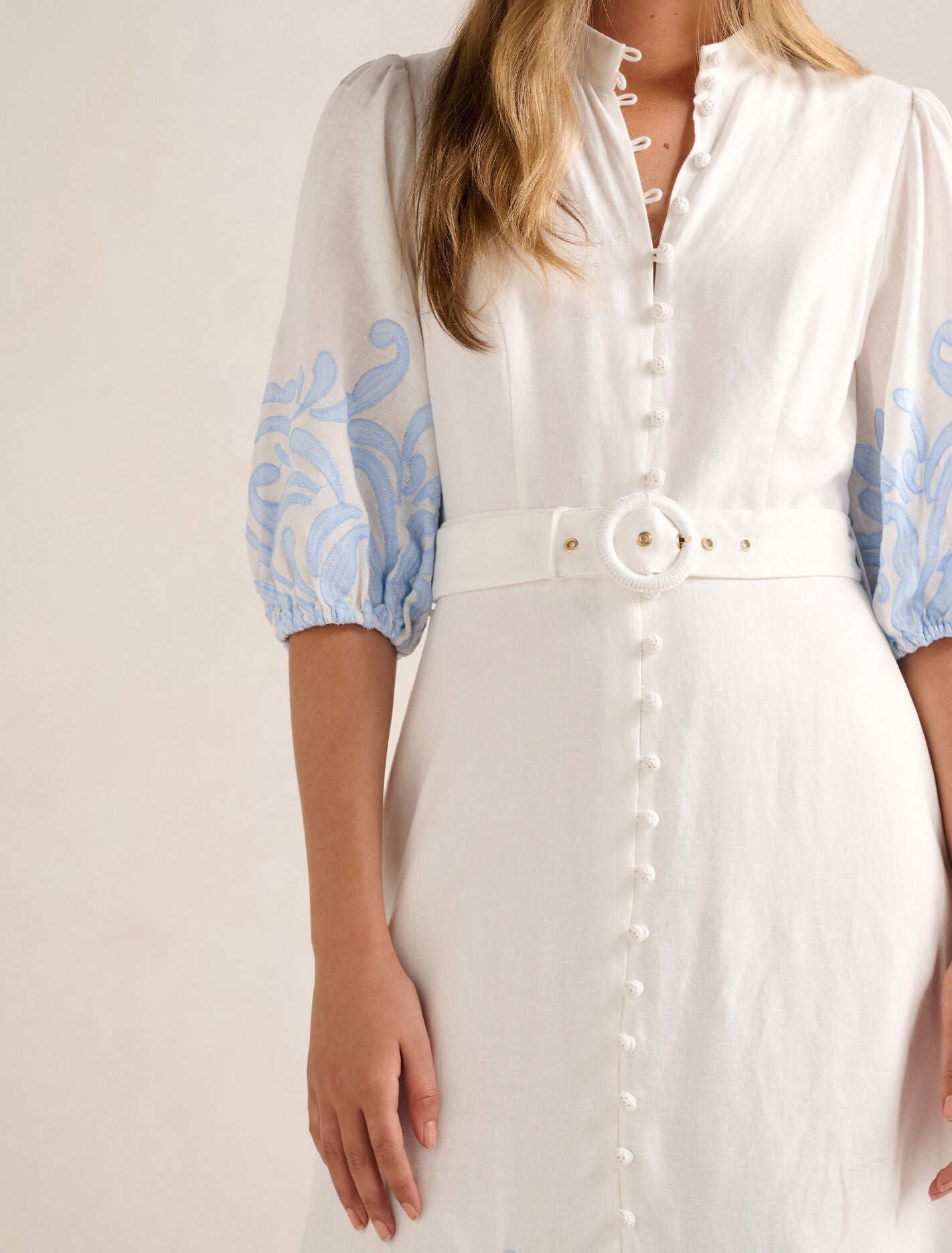 Esther Embroidered Midi Dress