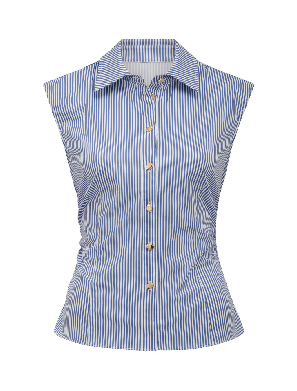 Nova Ruched Stripe Collared Top