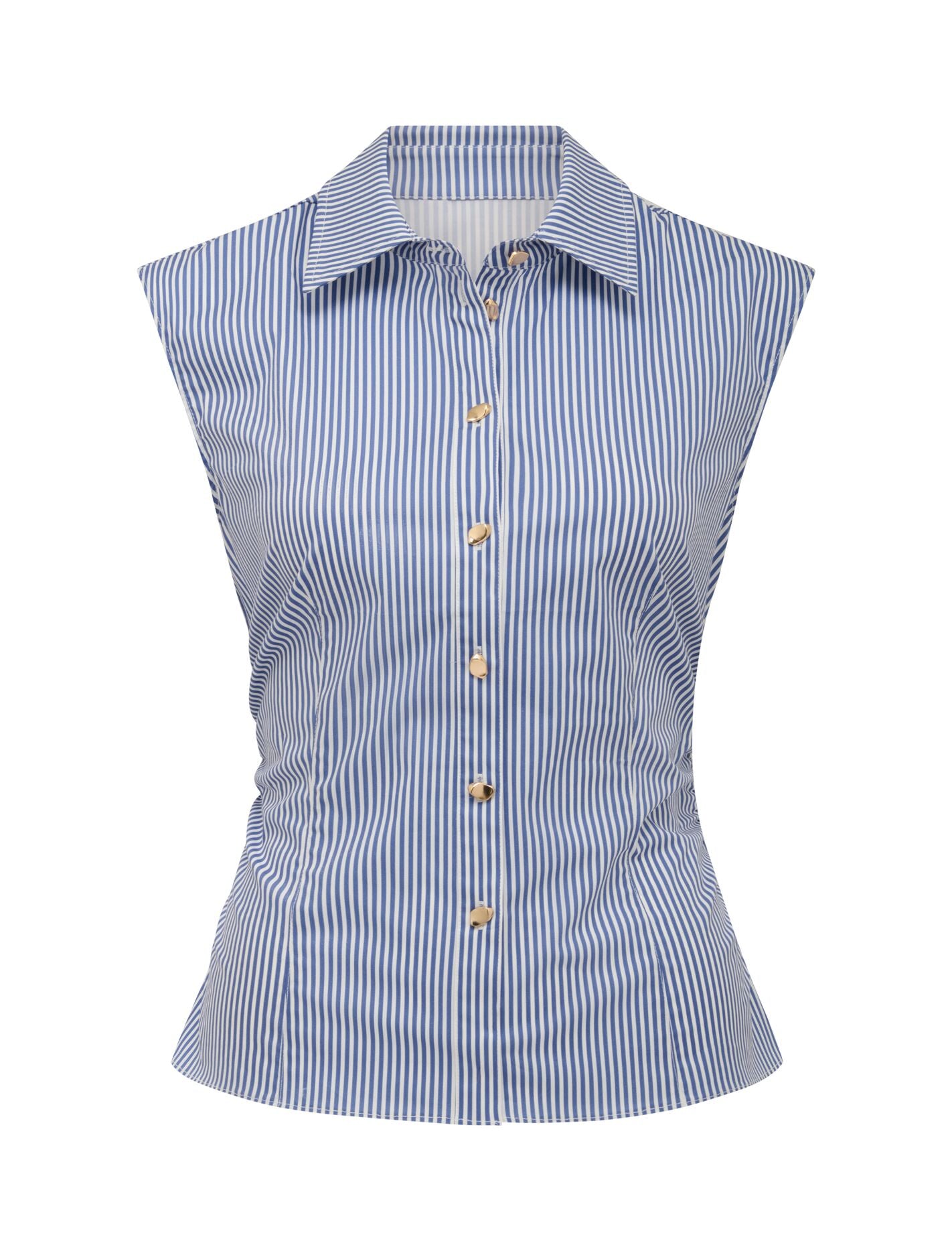 Nova Ruched Stripe Collared Top