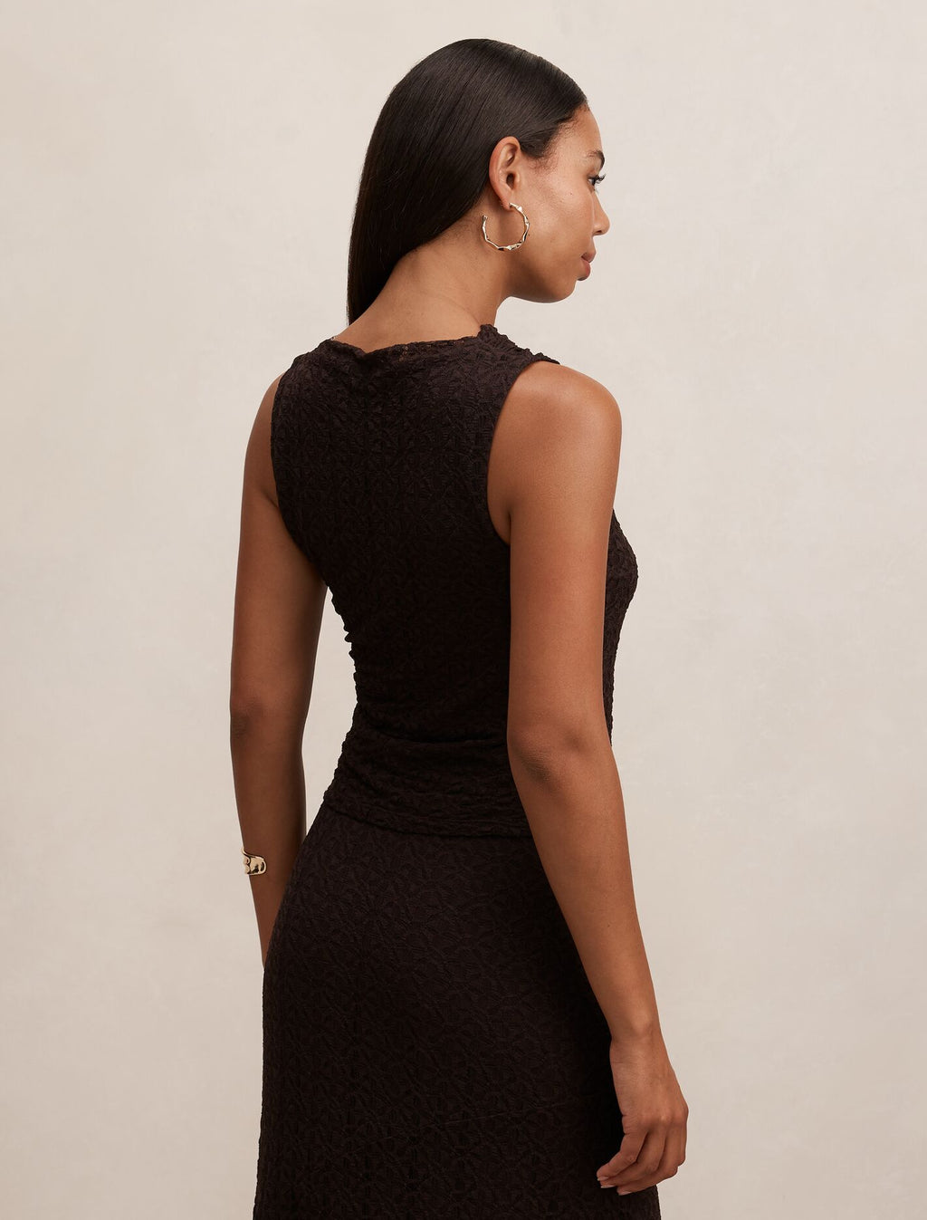 Tahlia Textured Lace Tank Top