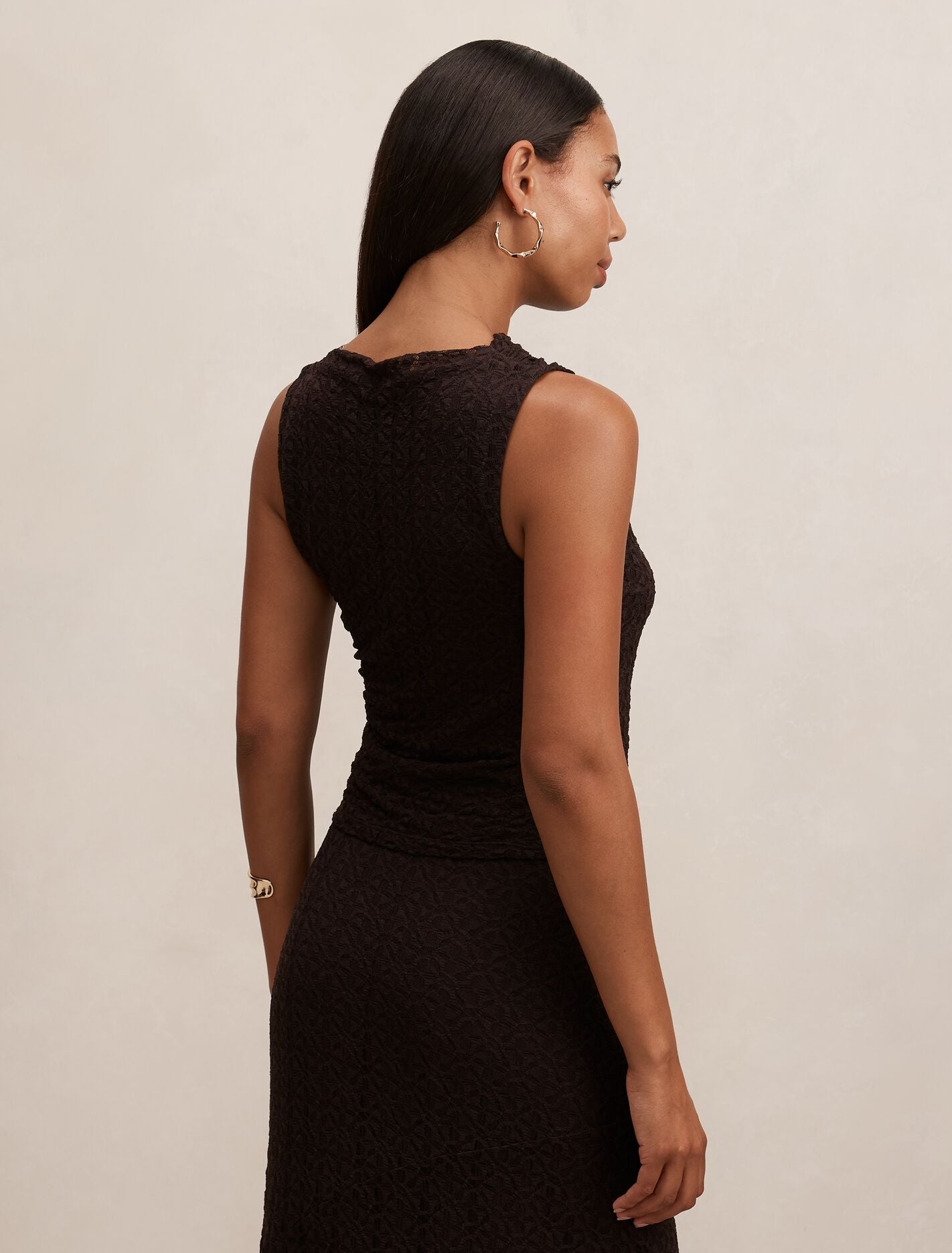Tahlia Textured Lace Tank Top