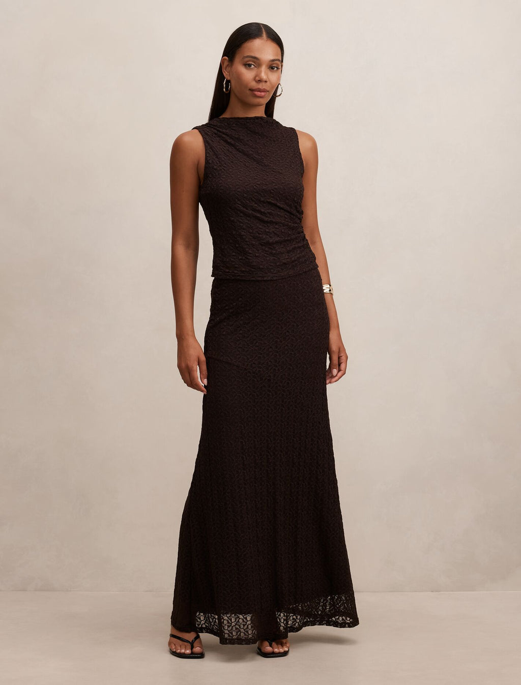 Tahlia Textured Lace Tank Top